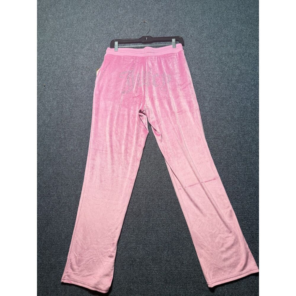 Juicy Couture NWT Pink Velour Pajama Pants Rhinestone Bling Logo Back Small - Picture 3 of 11